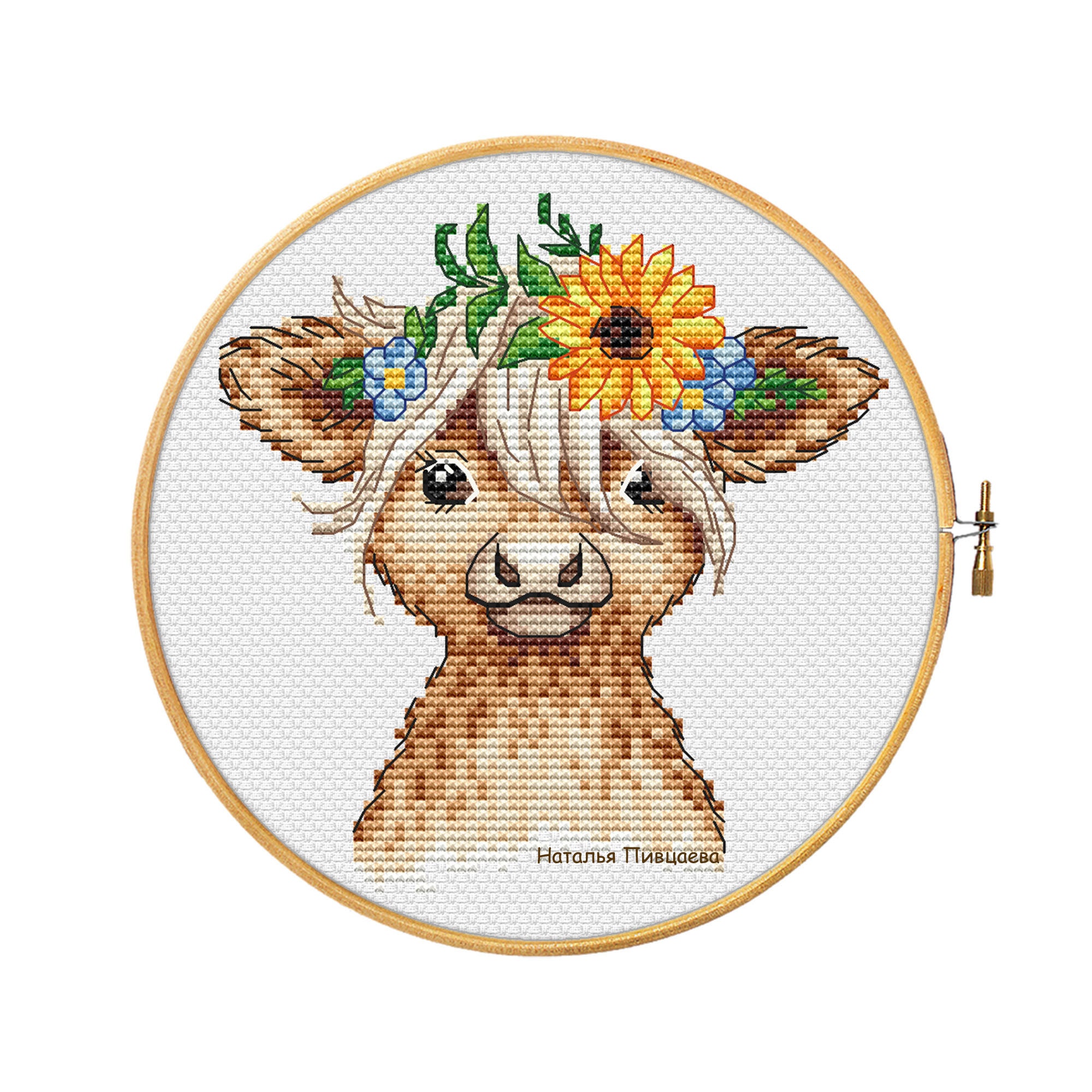 cow-cross-stitch-pattern-cute-cow-pdf-pattern-calf-embroidery-wreath-of-flowers-cross-stitch-sunflower-needlepoint-pdf-instant-download-etsy