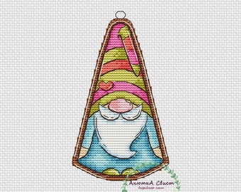 Christmas Gnome Cross Stitch Pattern Christmas Pattern Gingerbread PDF Pattern Gnome Pattern DMC Chart Printable PDF Instant Download