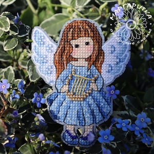Angel Cross Stitch Pattern Cute Girl Pattern Cute Angel Embroidery Girl Pattern Little Angel DMC Chart Printable PDF Instant Download