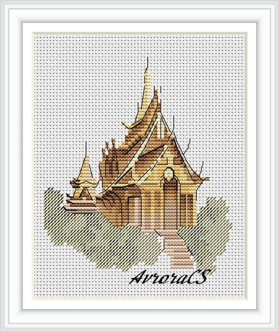 Grand Palace Cross Stitch Pattern Bangkok PDF Pattern Thailand Etsy