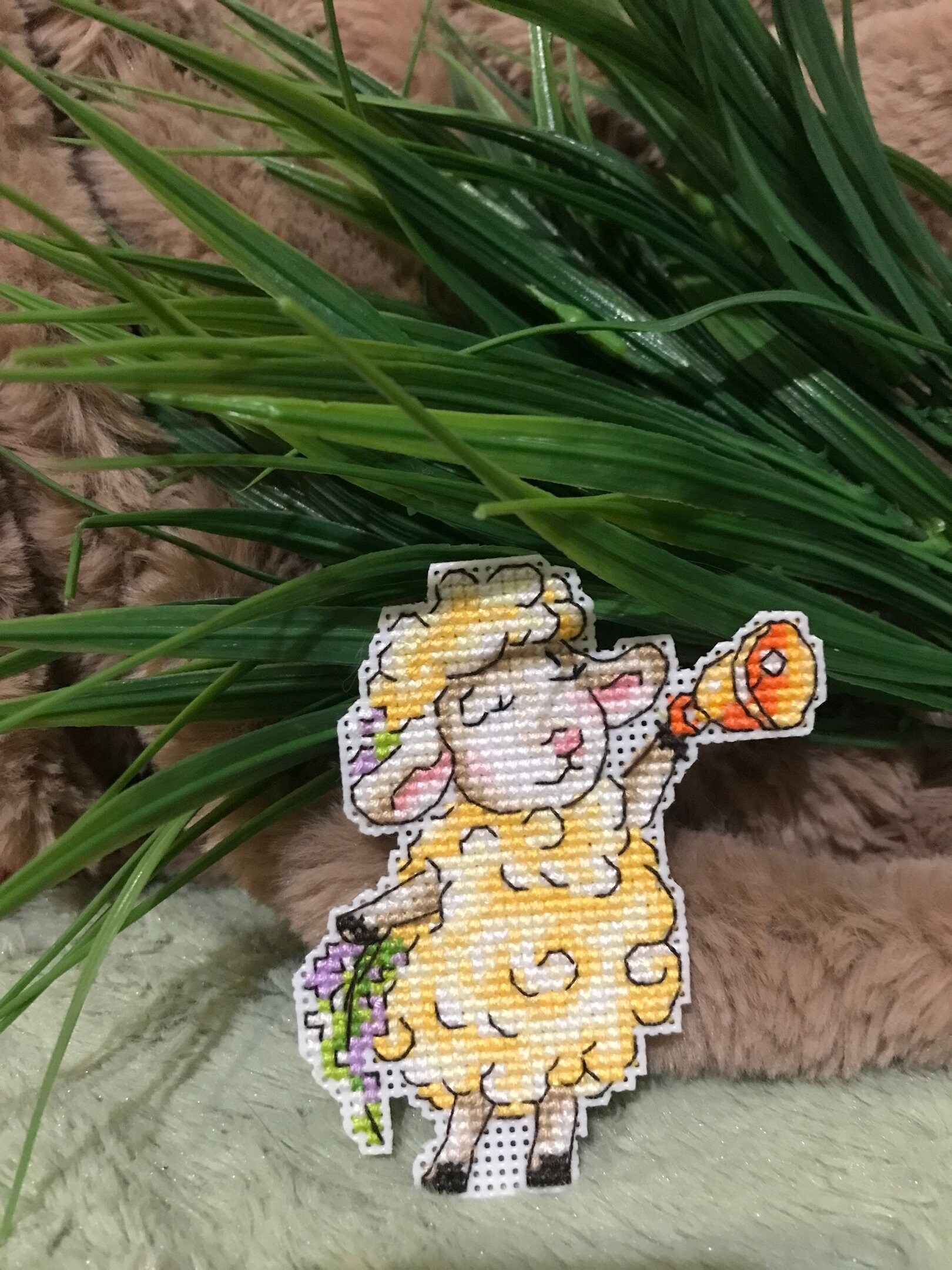 Yellow Sheep Cross Stitch Pattern Cute Sheep PDF Pattern Lamb ...