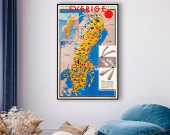 Sweden Poster | Sweden's National Parks | Sweden Illustrated