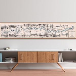 Carte de pêcheur vintage des bassins à saumon sur la rivière Dee, en Écosse.