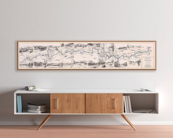 Vintage Fisherman's Map of Salmon Pools on the River Dee, Scotland.
