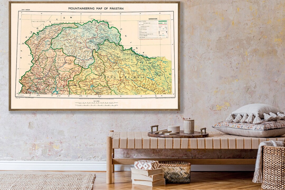 Pakistan Map Print, Pakistan Wall Decor, Large Pakistan Print, Pakistan