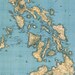 Vintage Philippines Map, Large Philippines Print, Philippines Wall ...