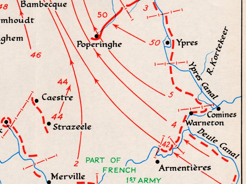 Dunkirk Evacuation Map, Troop Positions, Operation Dynamo, WW2 History Buffs, World War 2 Map