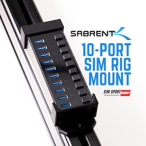 Sabrent 10-USB Port Hub Mount for Sim Rig | Flight Rig