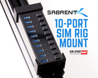 Sabrent 10-USB Port Hub Mount for Sim Rig | Flight Rig