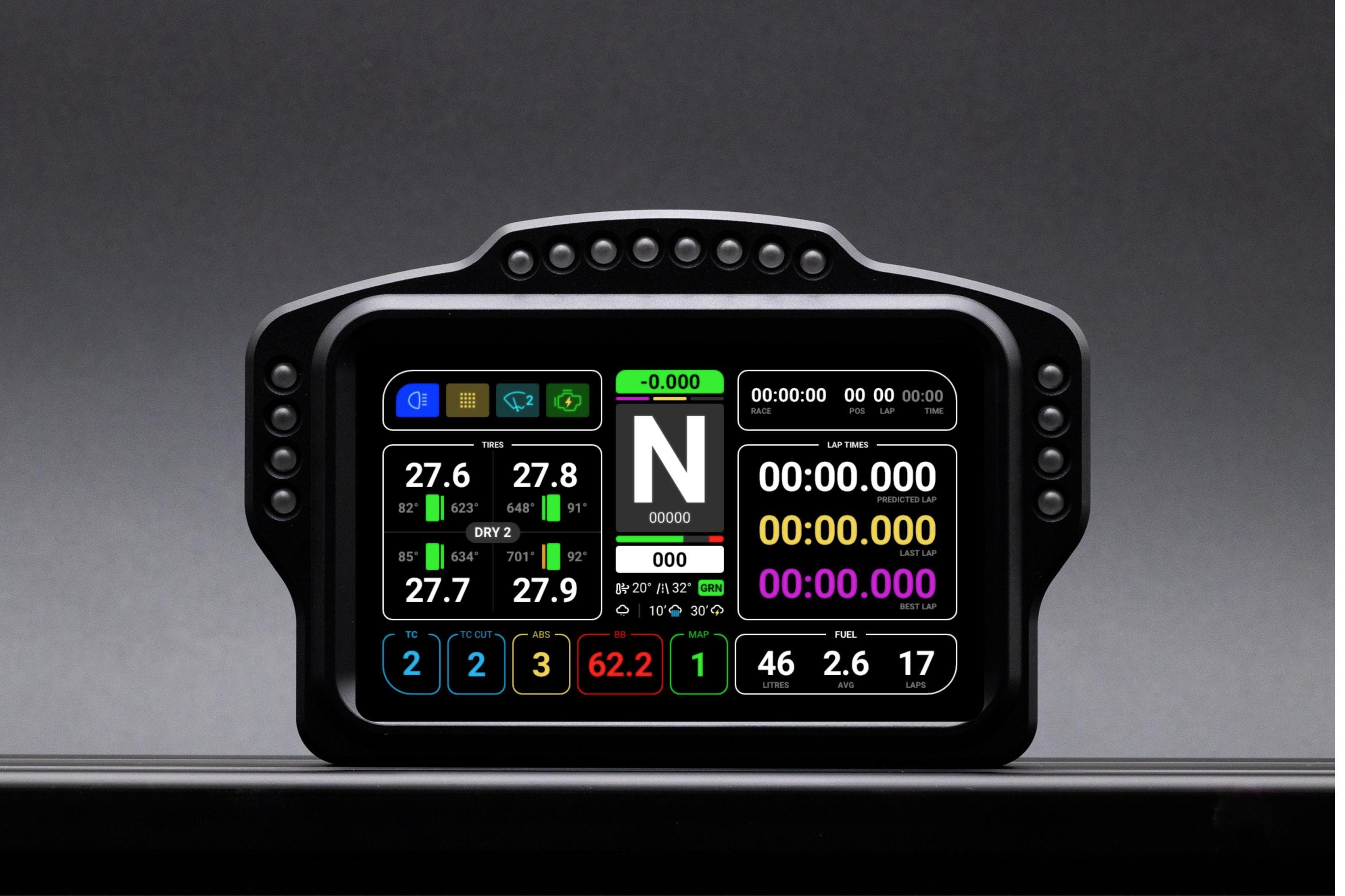 SSG Dashboard Display DV-5 For Sim Racing Rig | Full Aluminum Enclosure