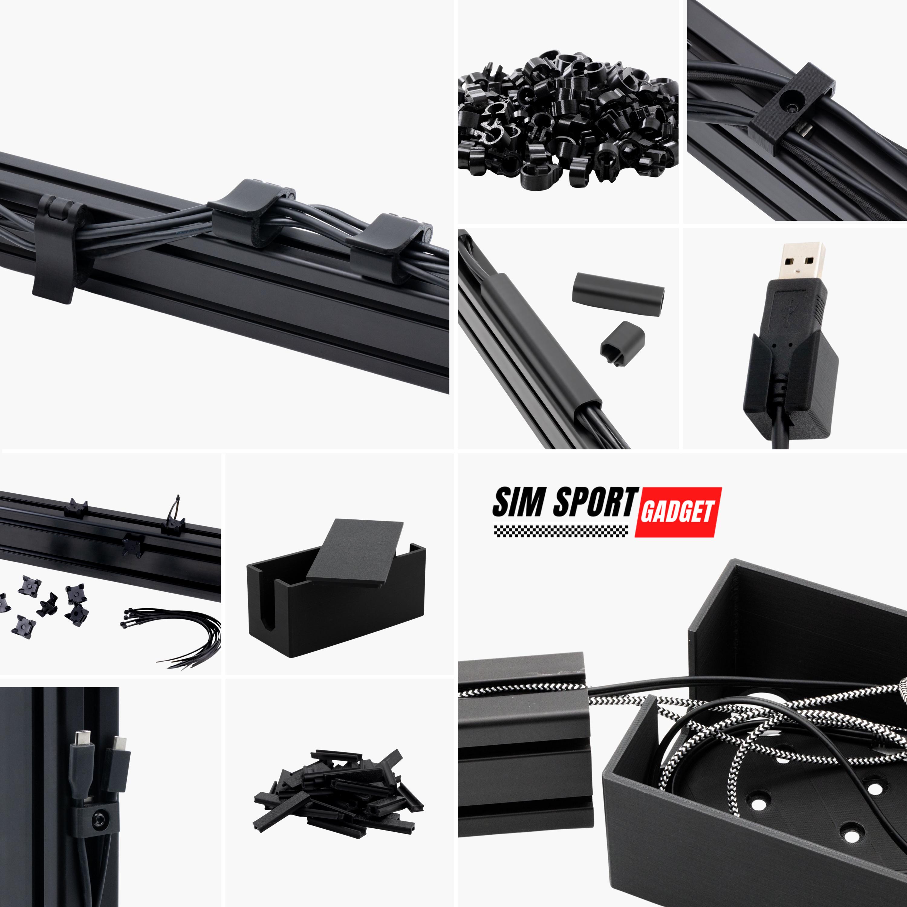 Cable Management Pro Pack for Sim Racing Rig | Flight Sim - Etsy