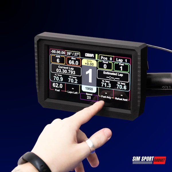 6.8 Inch Dashboard Display With Extended Arm for Sim Racing Rig