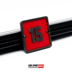 Customizable Number Plate for Aluminum Profiles Rig | Sim Racing