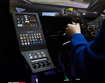 6,8-inch touchscreen met Stream Deck XL en plus console met drievoudige montage | Racing Dashboard voor Sim Racing Rig