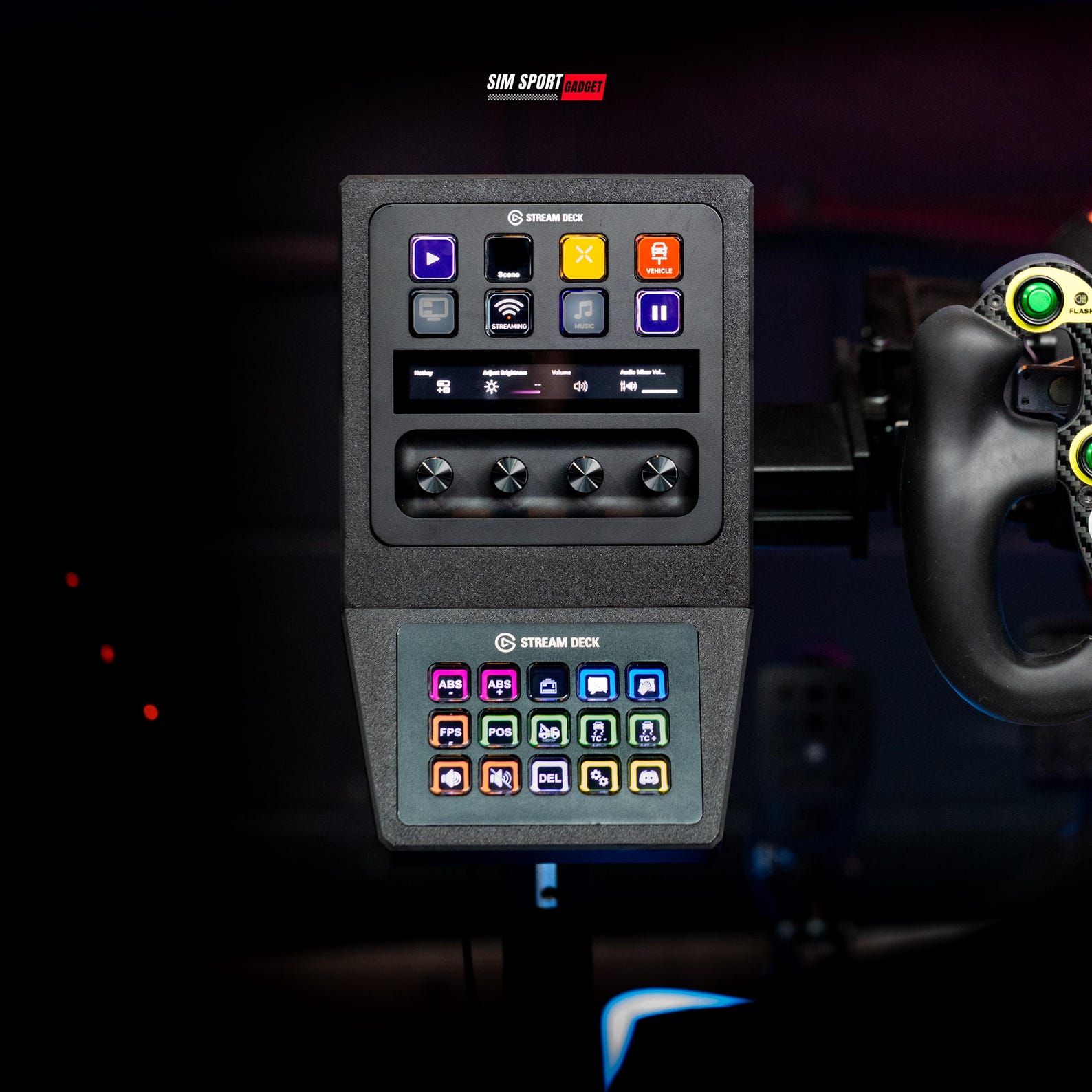 Stream Deck Plus and MK2/MK1 Combo Console Mount for Sim Racing Rig ...