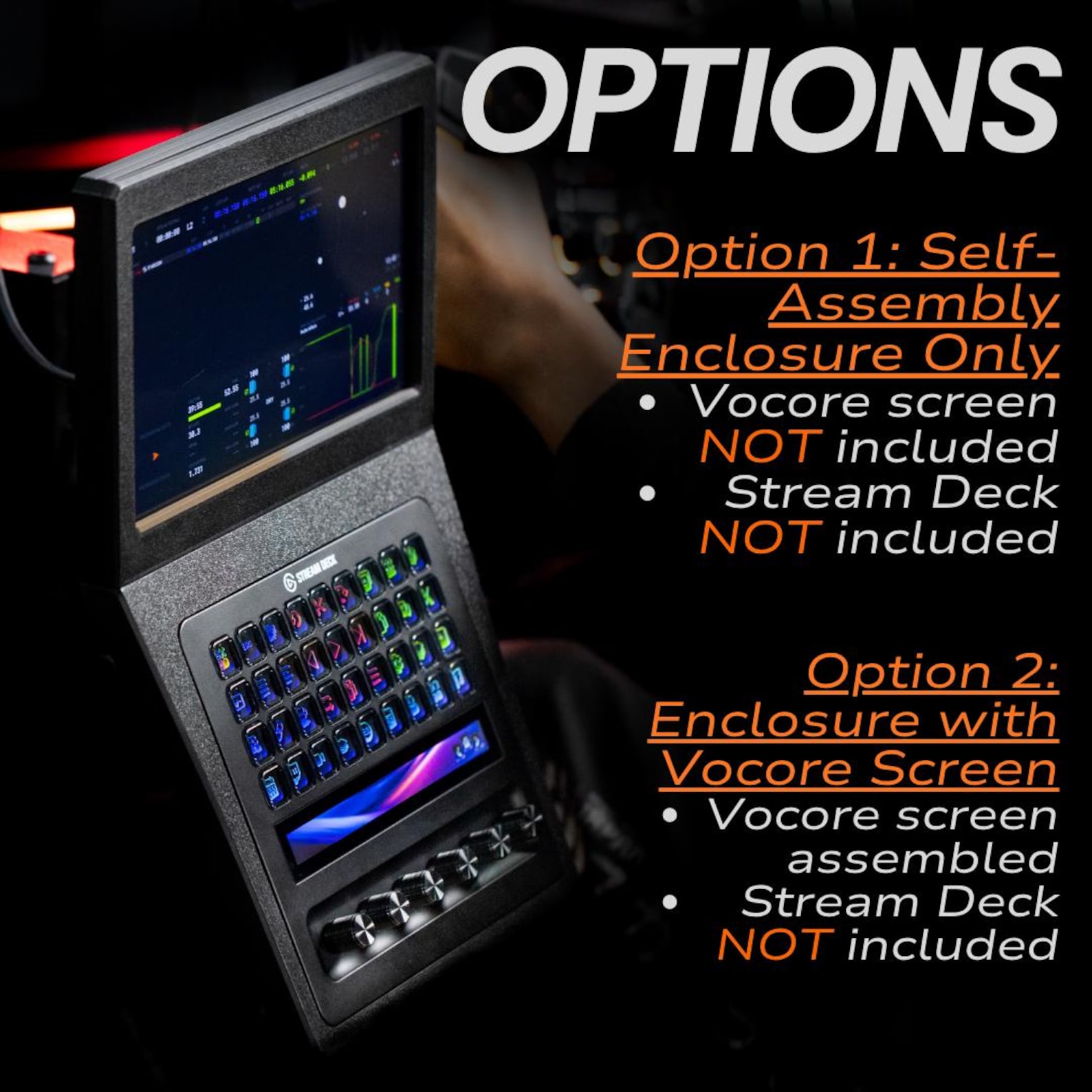 V8 Stream 10 Inch Touchscreen Stream Deck + XL Combo Racing Dashboard for Sim ...