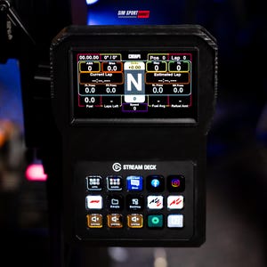 5-Inch Touchscreen Stream Deck Combo Racing Dashboard for Sim Racing Rig