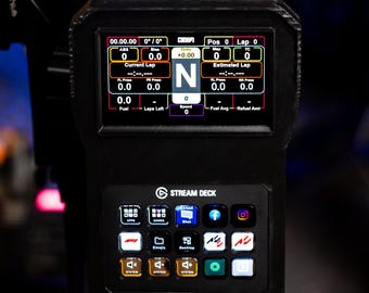 5-Inch Touchscreen Stream Deck Combo Racing Dashboard for Sim Racing Rig