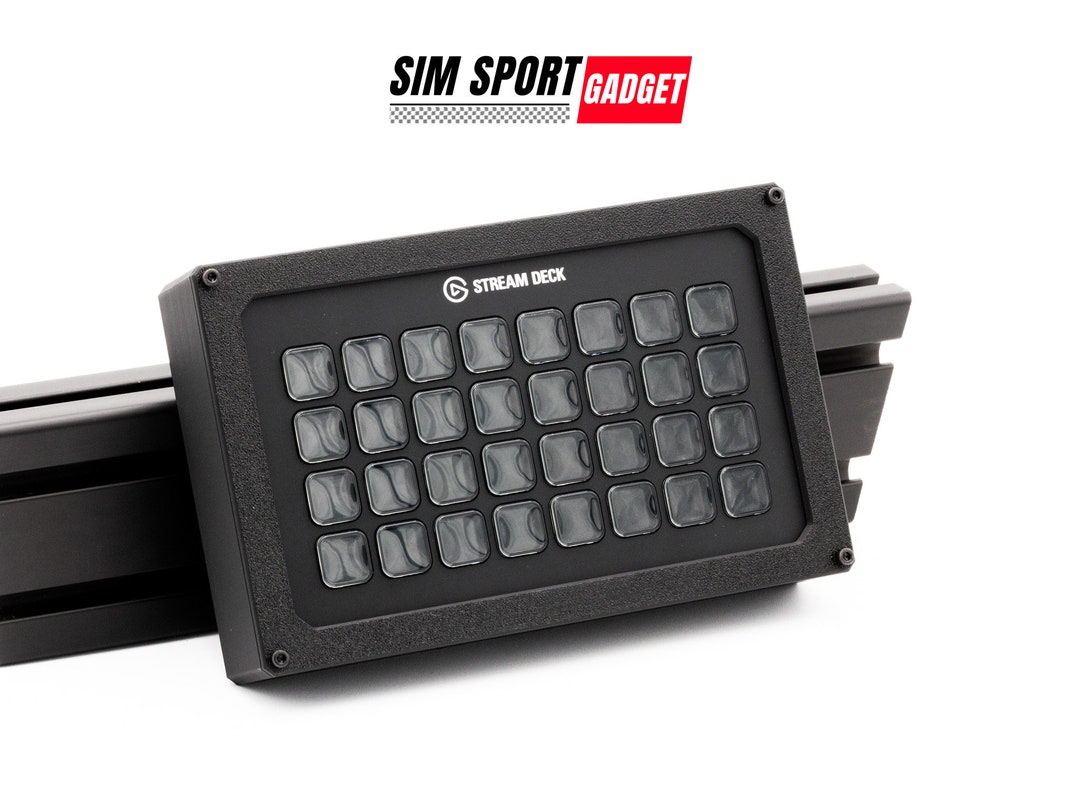 Custom Racing Sim Enclosure Stream Deck XL Enclosure With Adjustable Mount for Profile Sim Racing ...