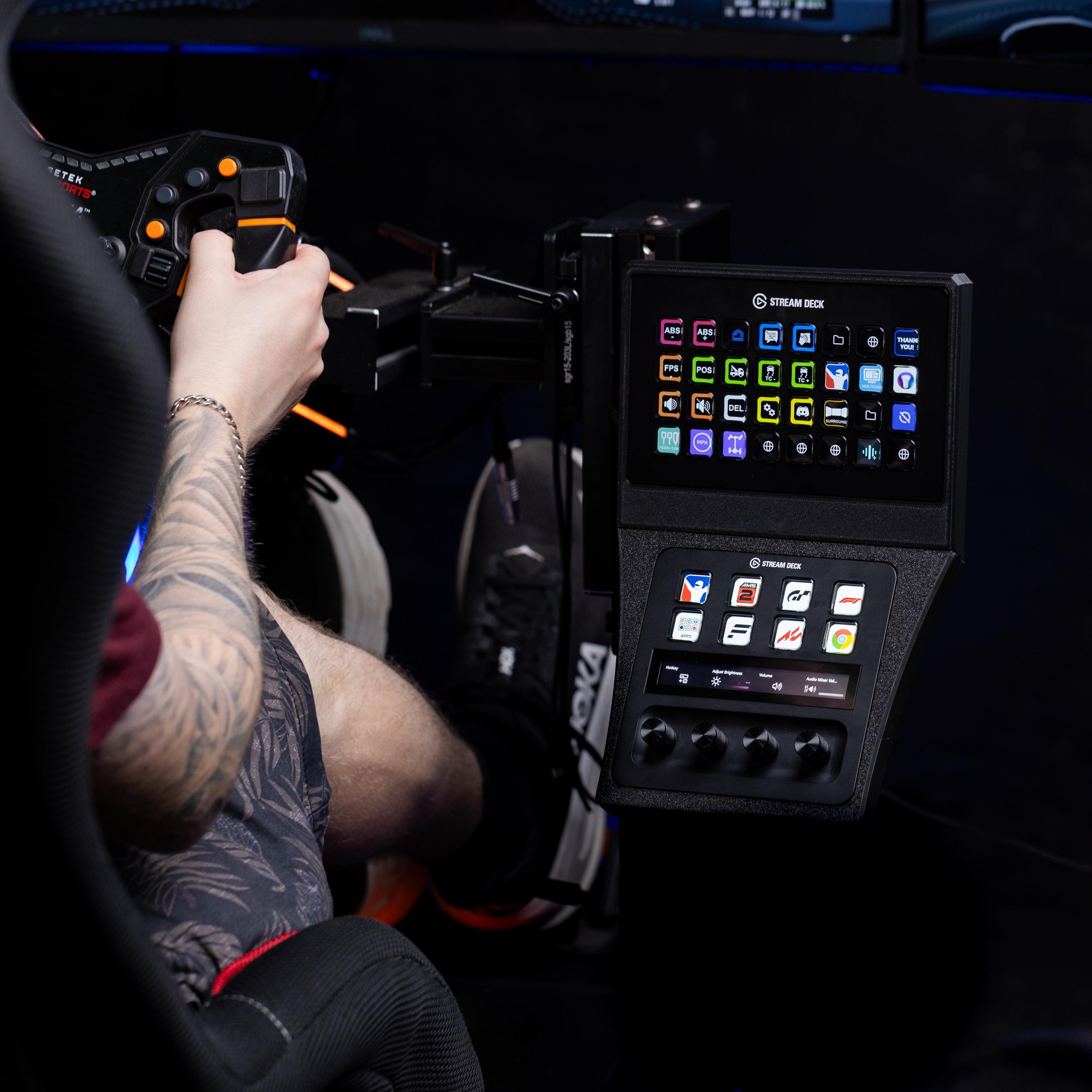 Stream Deck XL and Stream Deck Plus Combo Console Mount for Sim Racing ...