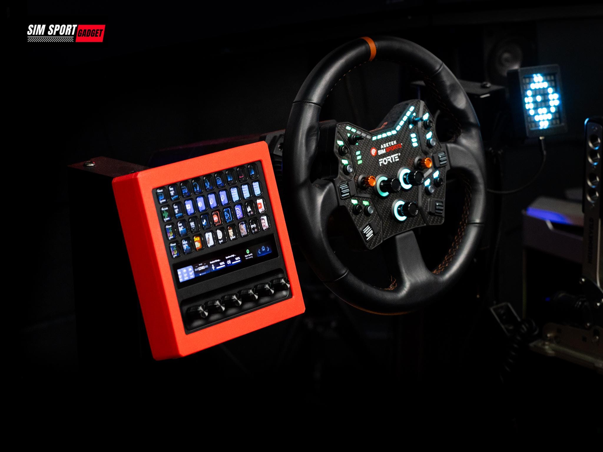 Custom Racing Sim Enclosure Stream Deck + XL Enclosure With Metal Swivel Mount for Profile Sim ...