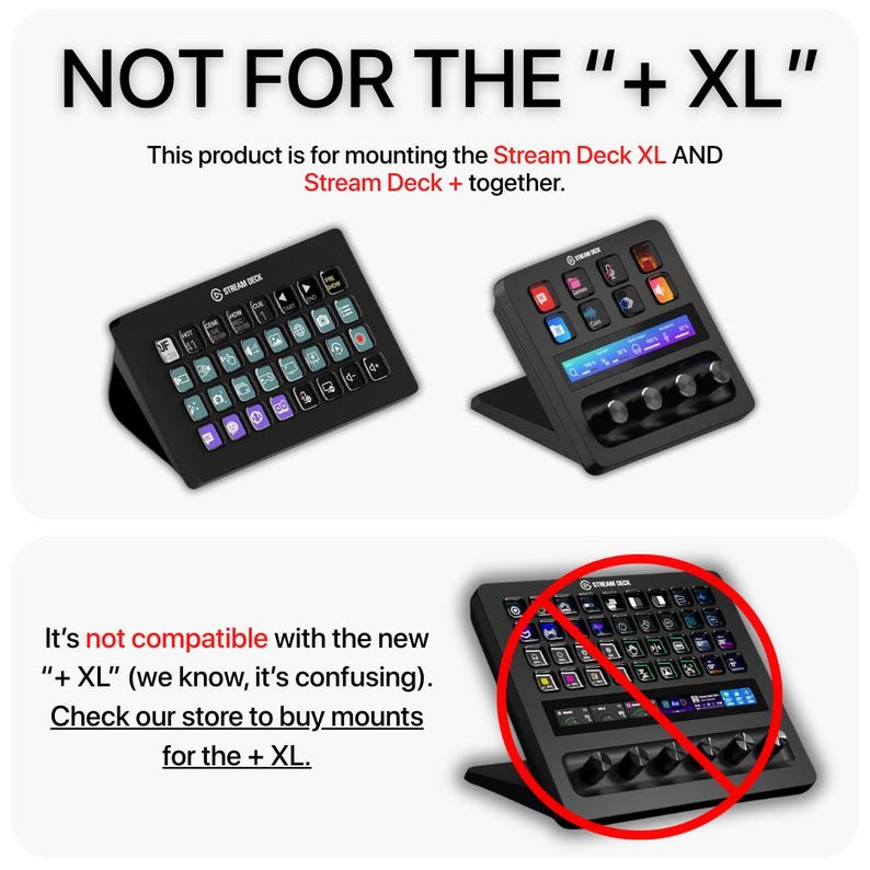 Stream Deck XL and Stream Deck Plus Combo Console Mount for Sim Racing ...