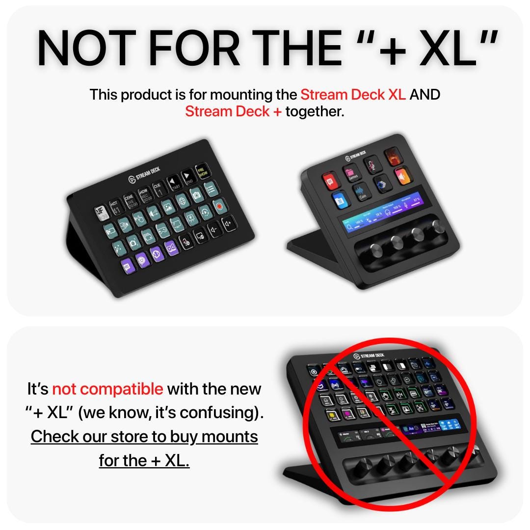Stream Deck XLおよびStream Deck Plusコンボコンソールマウント（シム
