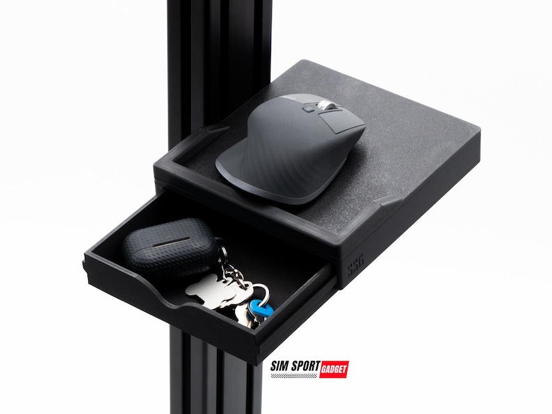 Mouse Pad With Rail and Storage for Sim Racing Rig | Flight Simulator ...