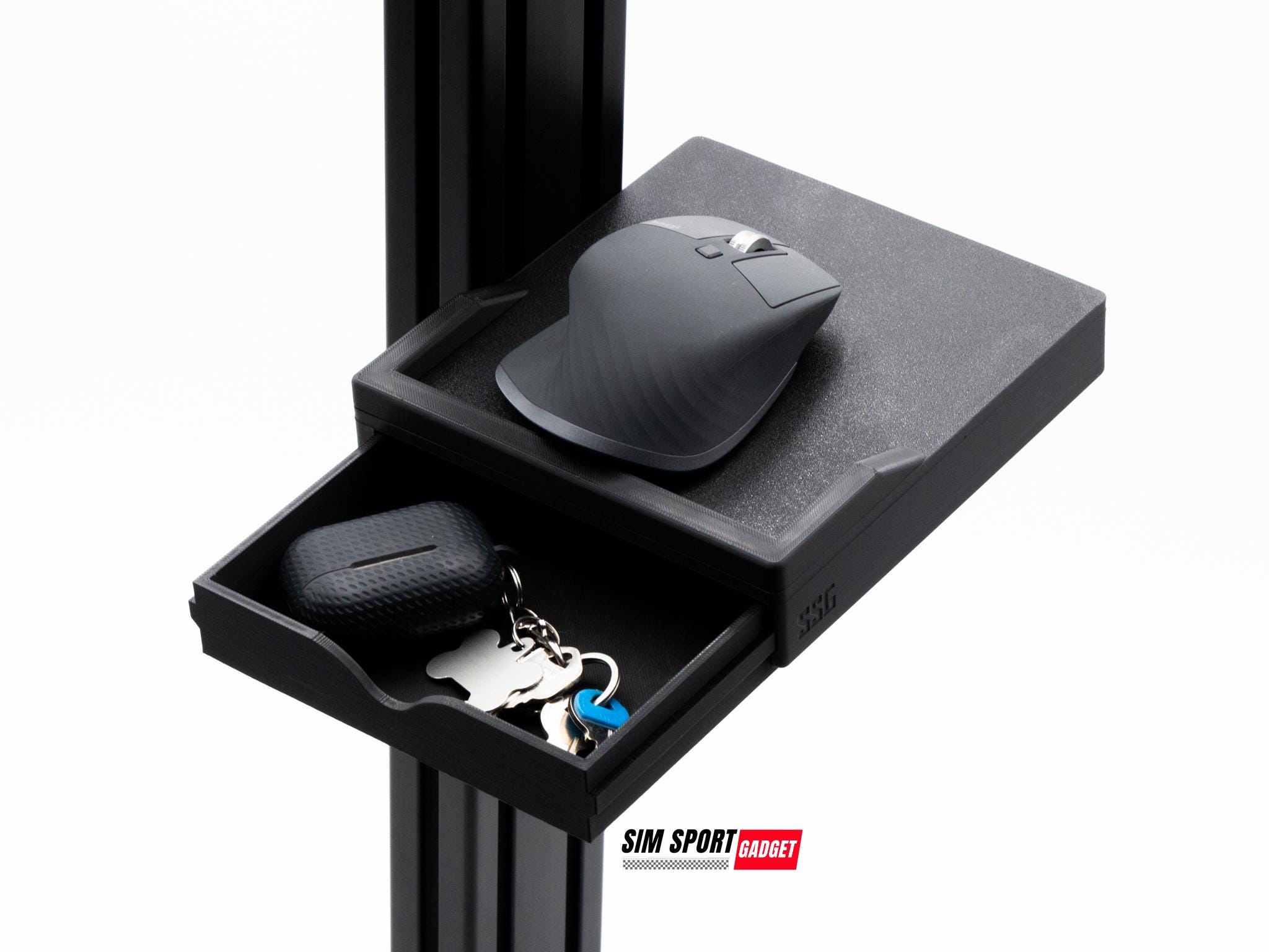 Mouse Sim Rig Mount Mouse Pad With Rail and Storage for Sim Racing Rig | Flight Simulator ...