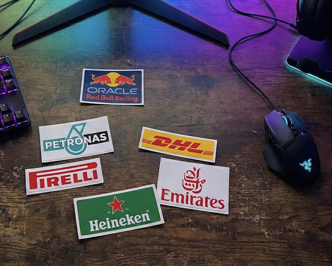 Racing Sponsor Stickers | Glossy | Matte Vinyl Decals | Laptops ...