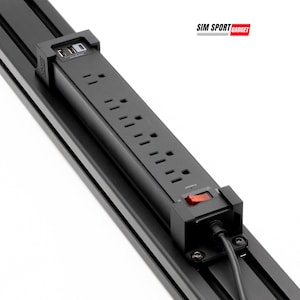 Surge Protector Strip WITH mount for Sim Racing Profile Rig | Flight Rig