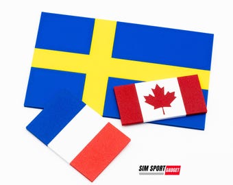 Customizable Flag Plate for Aluminum Profile Rig | Flight Rig | Sim Racing