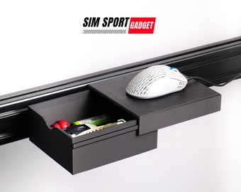 Mouse Pad With Storage for Sim Racing Rig | Flight Simulator