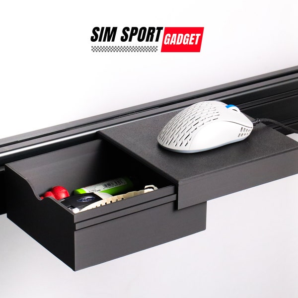 Mouse Pad With Storage for Sim Racing Rig | Flight Simulator