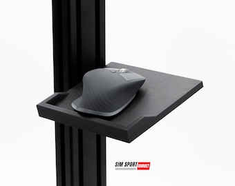 Mouse Pad with Rail for Sim Racing Rig