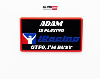 Custom "Do Not Disturb" iRacing Plate | Personalized Sign | Decor