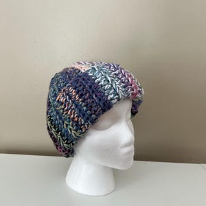 Scrap Ribbed Beanie, crochet hat, knitted hat