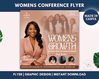 Women’s Church Conference Flyer | Canva Template for Women’s Fellowship
