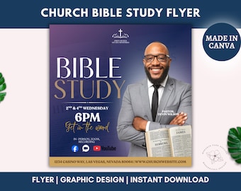 Church Bible Study Flyer (Canva Edit)