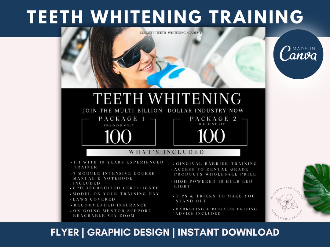 Teeth Whitening Training Flyer, Teeth Whitening Flyer Template, Teeth Whitening Classes, Teeth