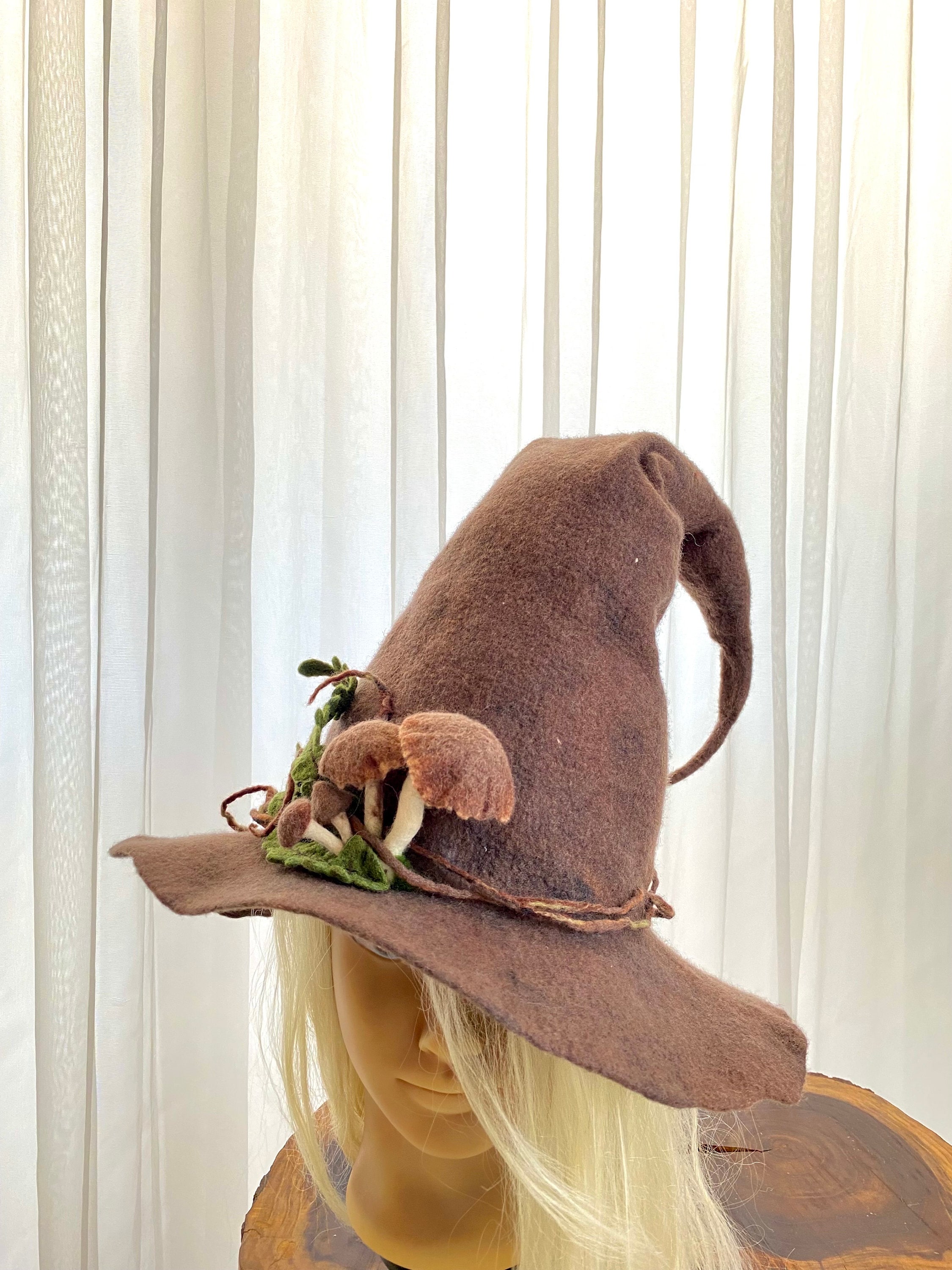 Felted Woodland Witch Hat With Mushrooms: Halloween Costume Hat - Etsy