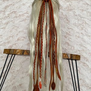 Earth Tone Wool Dreads Hair Wrap: Boho Fairy Hair Accessory