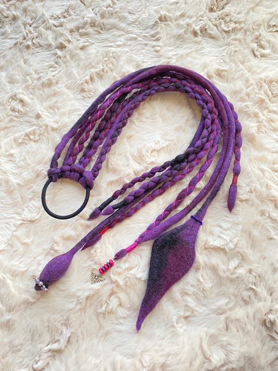 Boho Purple Hair Wrap Accent for Natural Brown Hair Purple Pack Hair for Bohemian Braids | TikTok main image 4