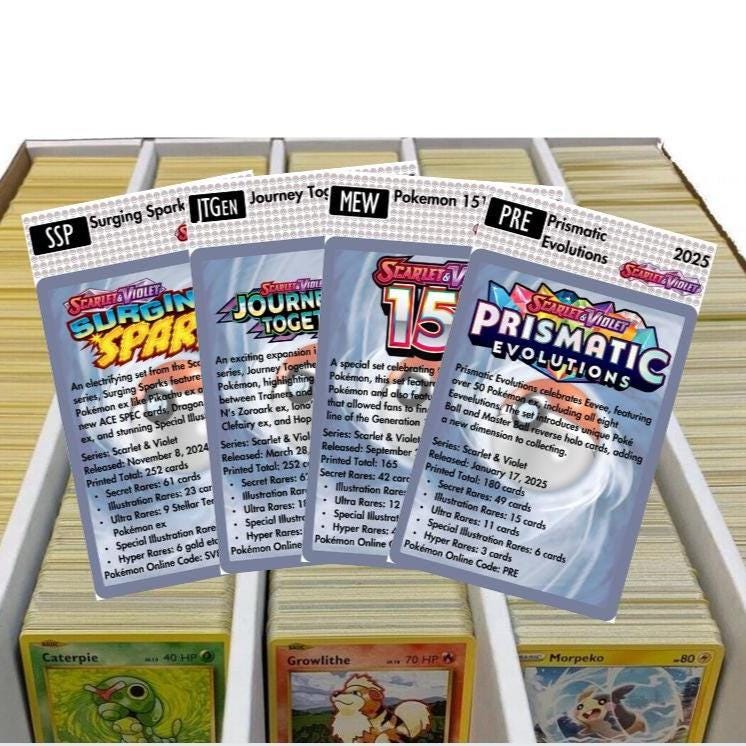 mtg card dividers template Trading Card Dividers, Card Dividers For Storage Boxes, 54 Pieces