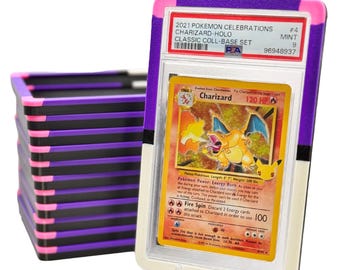 3D Printed Masterball PSA Card Bumper • Pokémon PSA Slab Protector • Graded Card Guard • Poké Ball Edge Cover for PSA Pokémon Cards