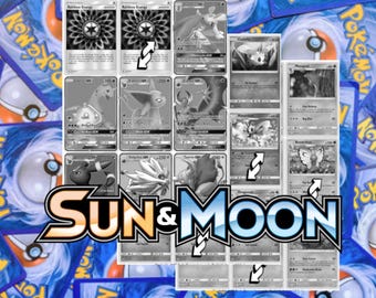 Sun & Moon Base Set Tracker: Holofoil Card Placeholders (Digital Download)