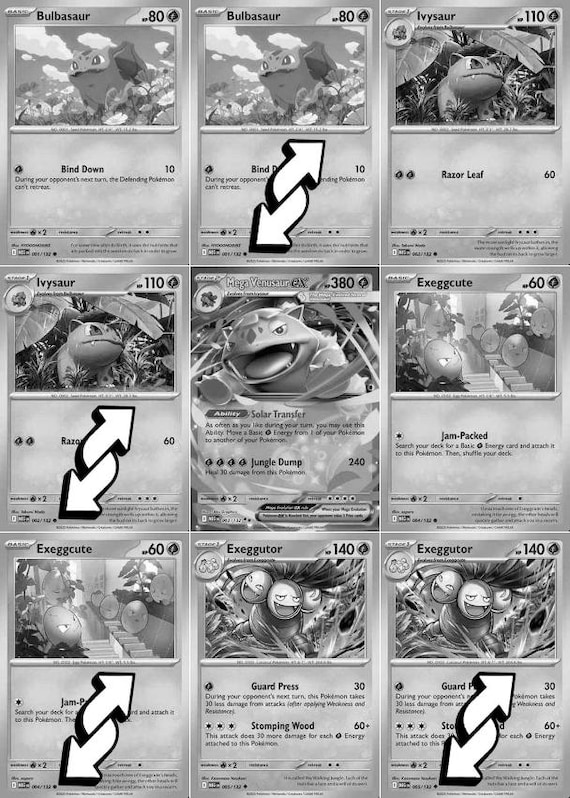 Pokmon TCG Master Set Binder Pages Mega Evolutions ME01  Base Set -  Master Sets (color/grayscale) - Etsy