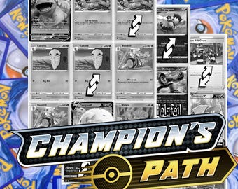 Sword and Shield | Champion's Path - Master Set & Complete Set Checklists +  Binder Placeholders | Printable Pokemon TCG Accessories DIGITAL - Etsy