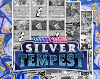 Silver Tempest & Trainer Gallery Master Set Tracker (includes Grayscale Card Placeholders + Holofoil and Reverse Indicators) - Etsy Silver Tempest & Trainer Gallery Master Set Tracker (includes Grayscale Card Placeholders + Holofoil and Reverse Indicators) - Etsy