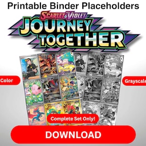 Pokémon TCG complete set tijdelijke aanduiding bindpagina's pdf Scarlet and Violet Journey Together Kleur en grijstinten